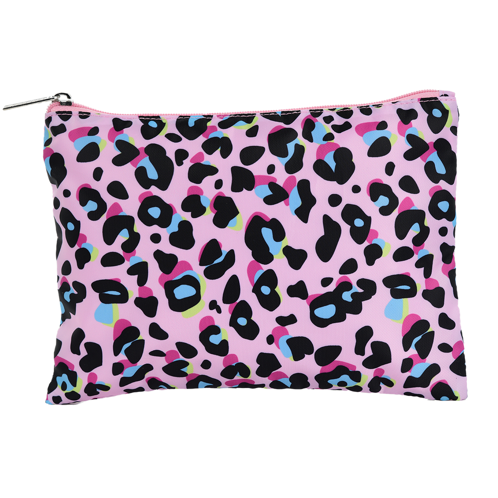 Pink Leopard Cosmetic Bag Trio