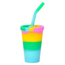 Swirl Tie Dye Silicone Cup &amp; Straw
