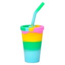 Swirl Tie Dye Silicone Cup & Straw