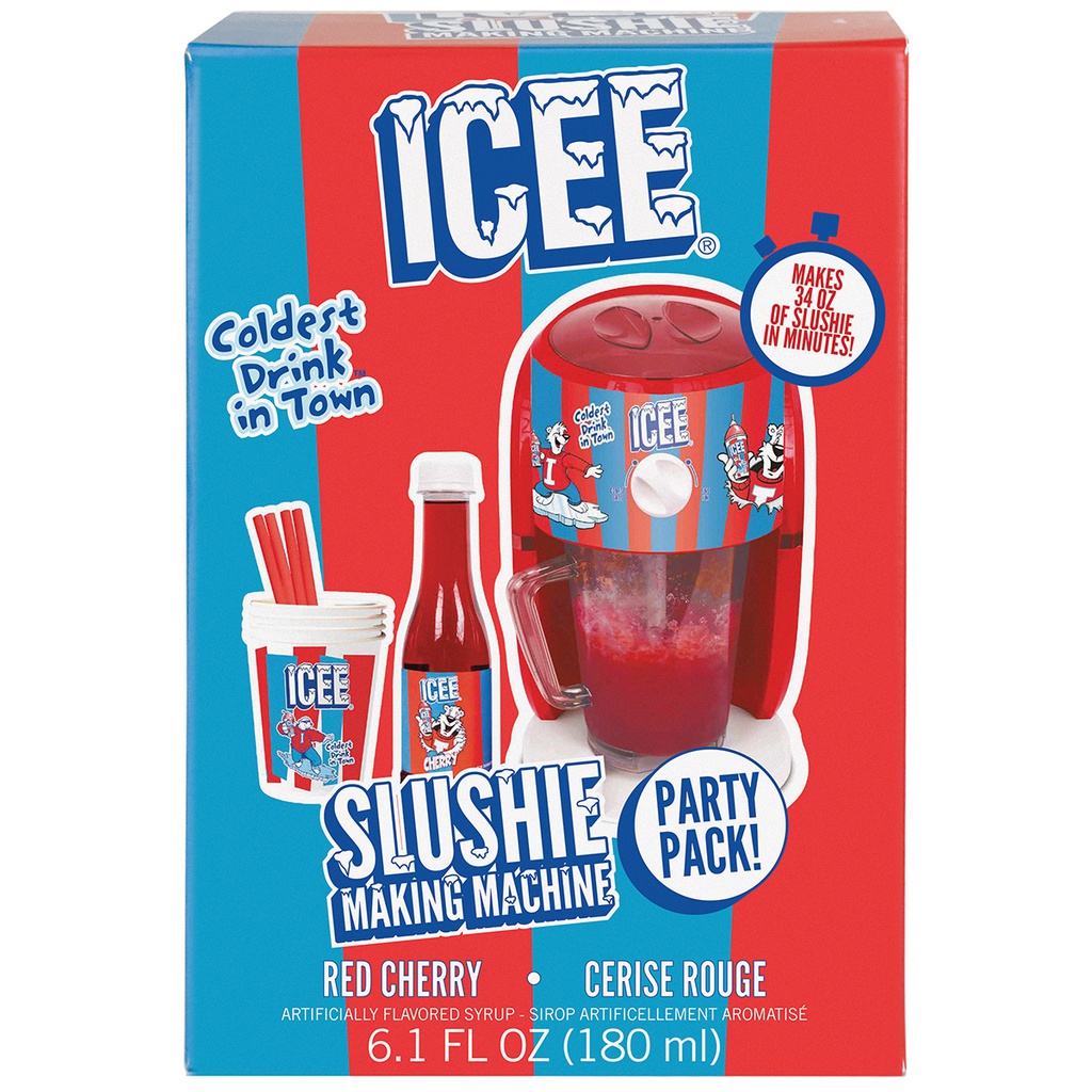 ICEE Shaved Ice Machine with Syrup, Cups and Straws