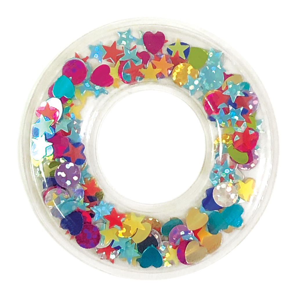 O Initial Confetti Sticker Patch