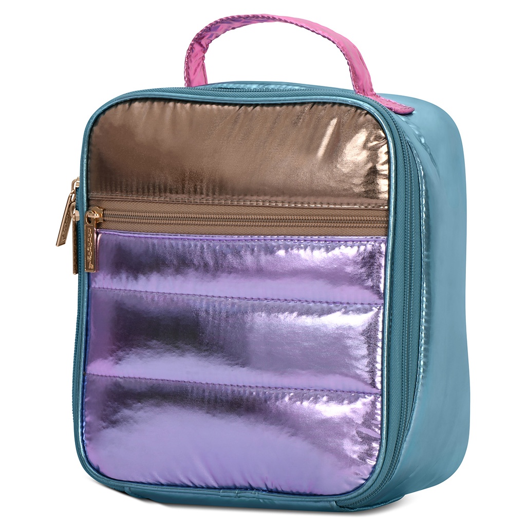 Icy Color Block Puffer Lunch Tote