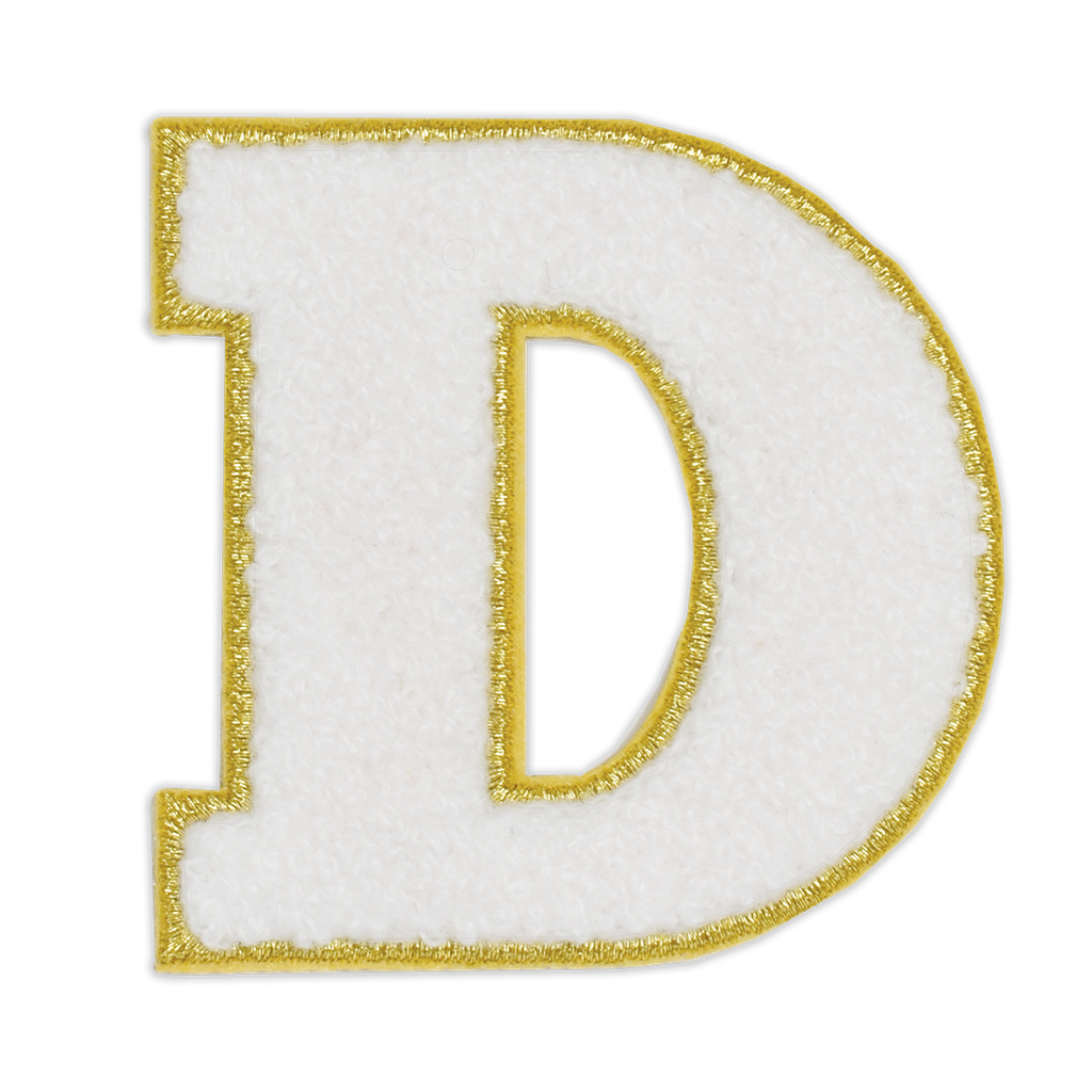 D Initial Varsity Sticker Patch