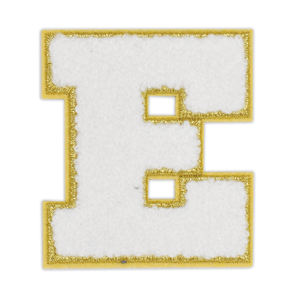 E Initial Varsity Sticker Patch