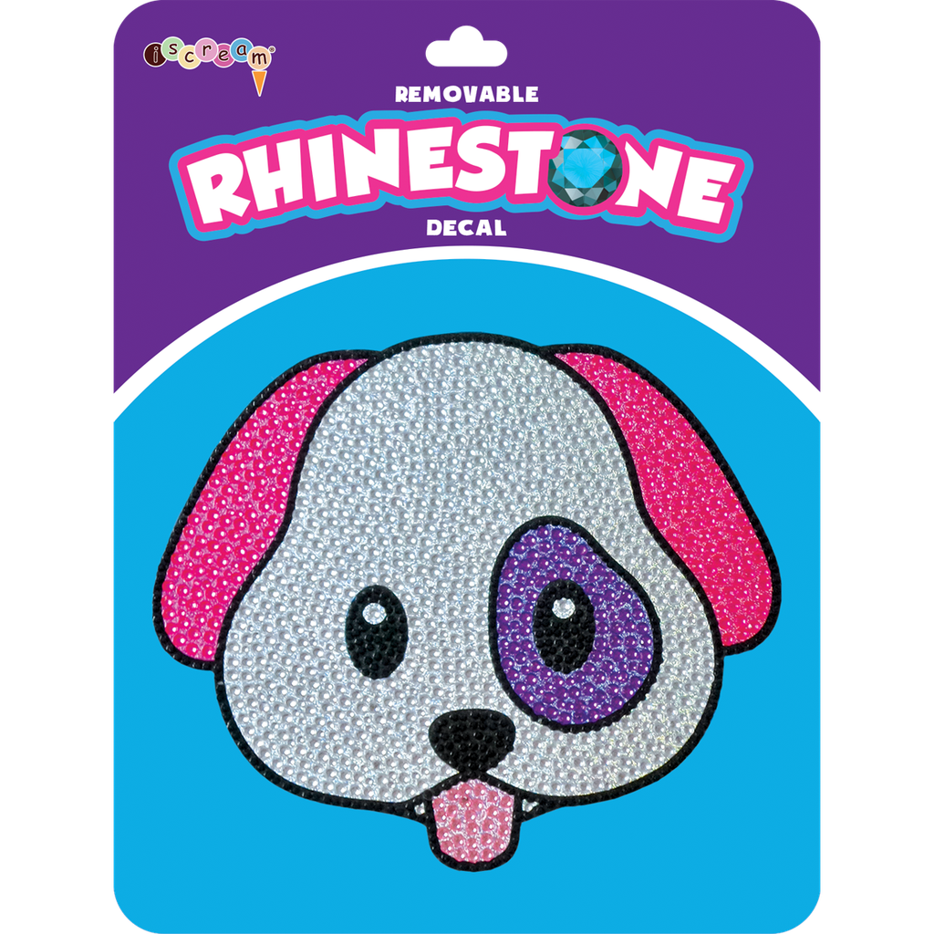 Emoji Dog Rhinestone Decals Large