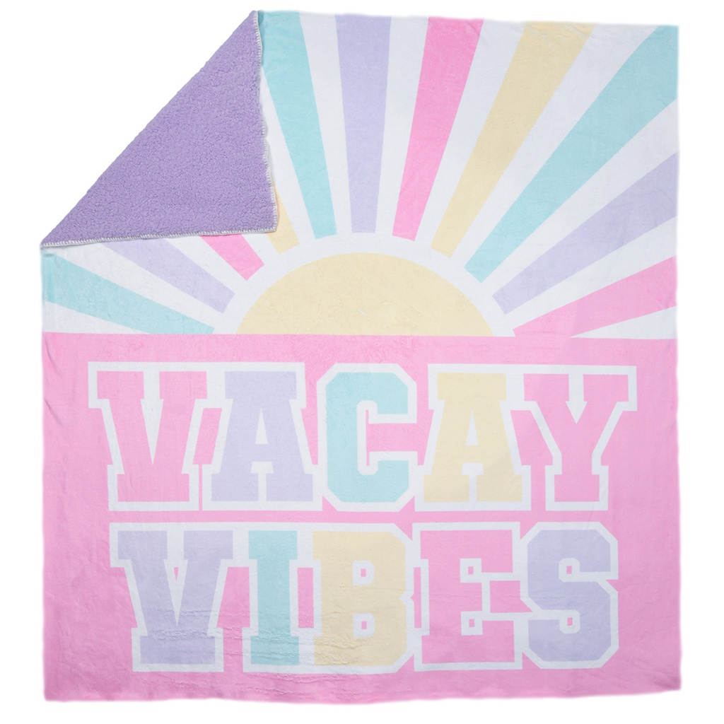 Vacay Vibes Sherpa Blanket - Thumbnail 3