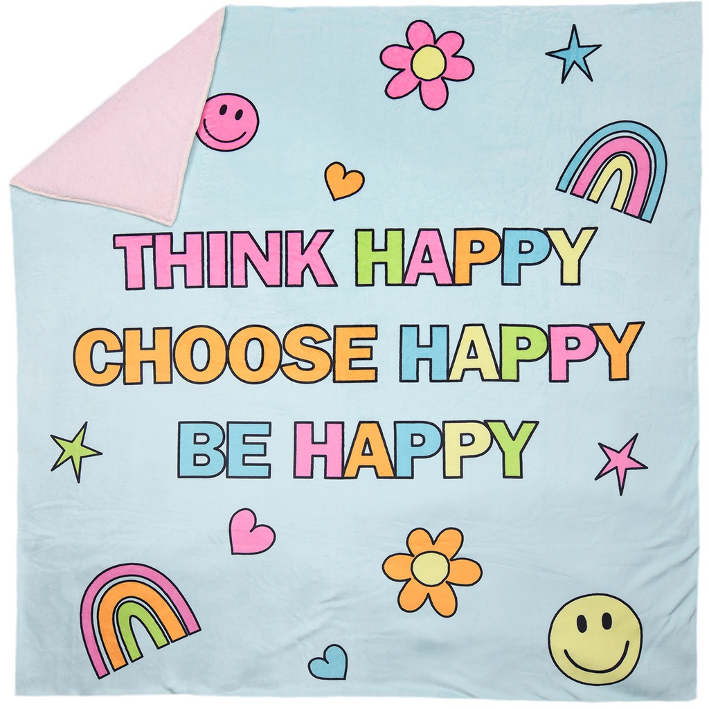 Be Happy Sherpa Blanket