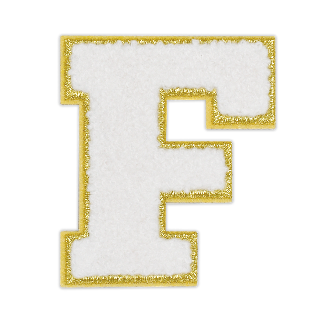 F Initial Varsity Sticker Patch