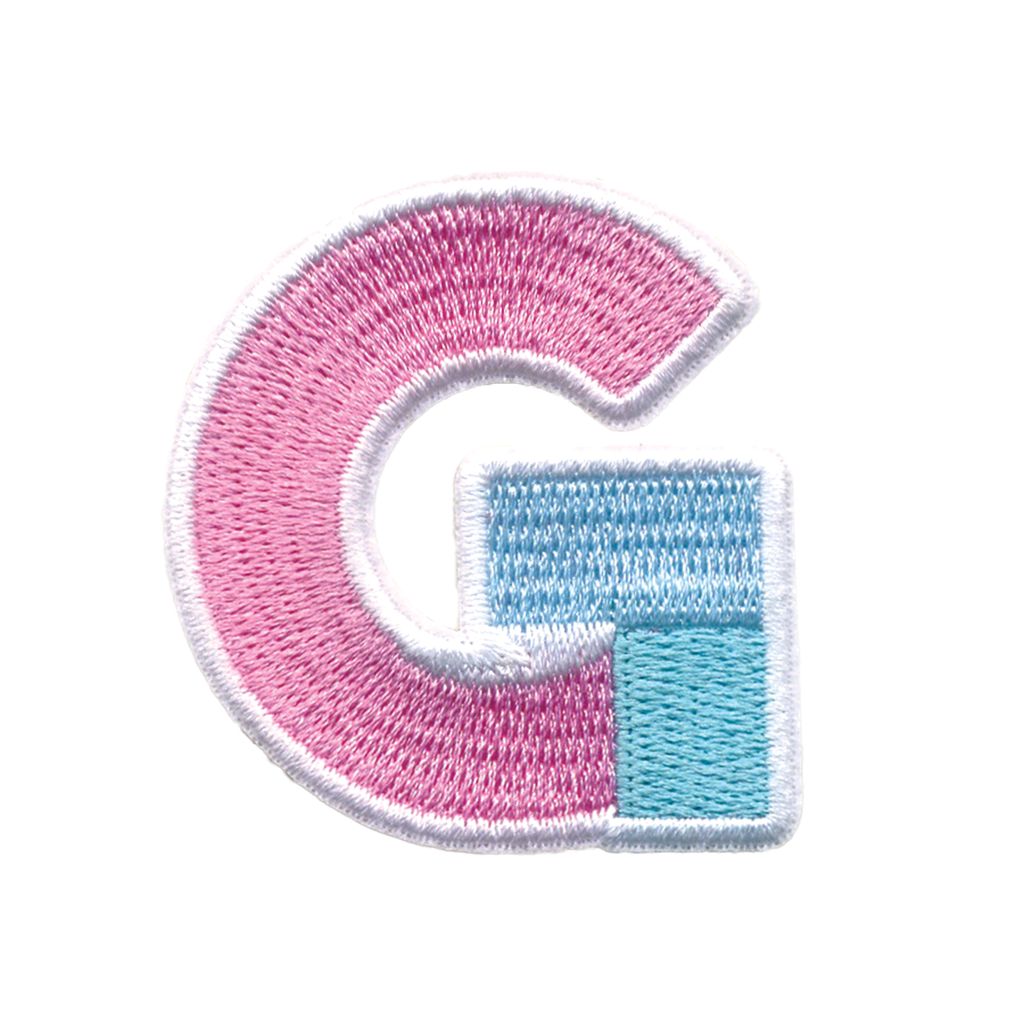 G Initial Color Block Sticker Patch