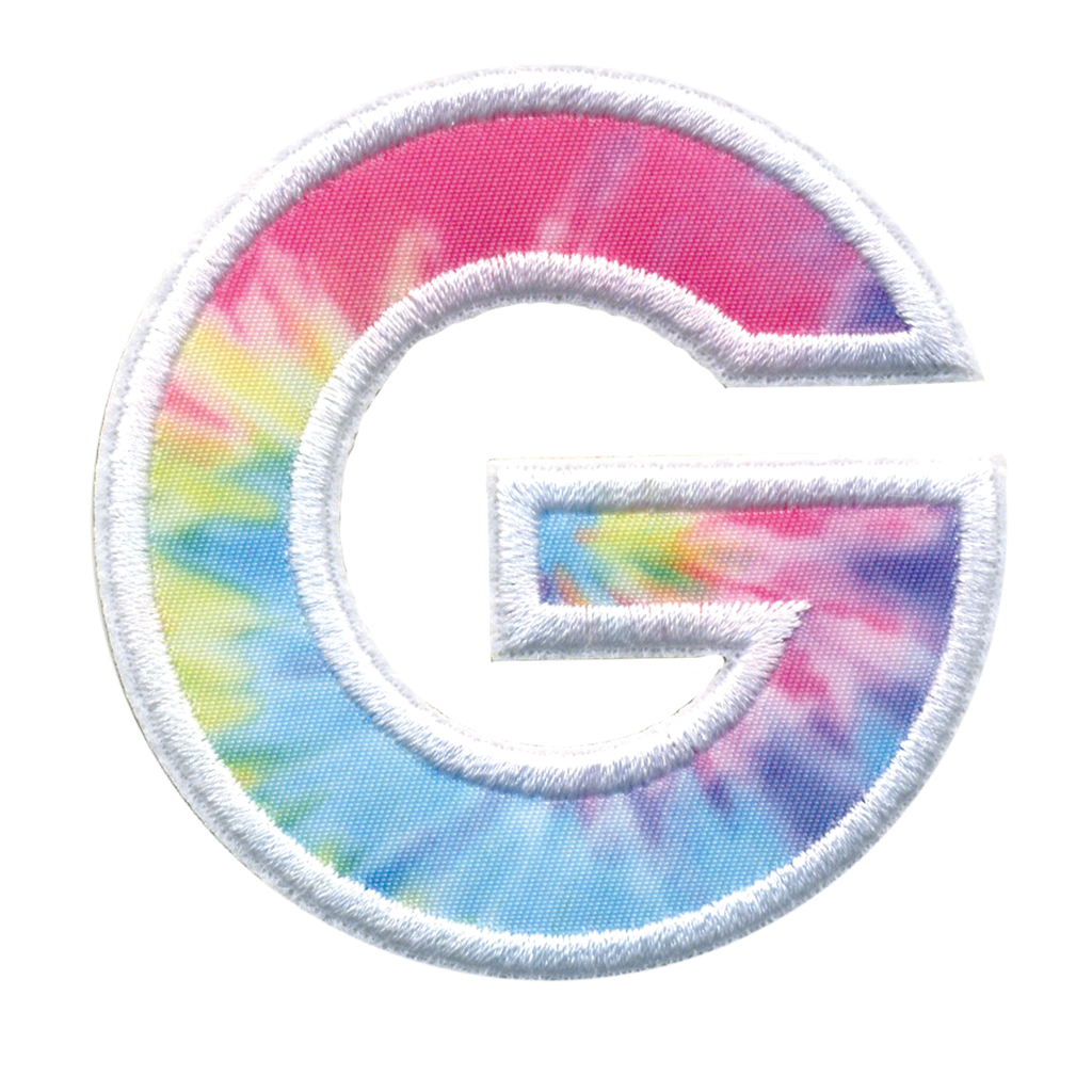 G Initial Tie Dye Sticker Patch