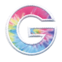 G Initial Tie Dye Sticker Patch