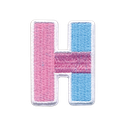 H Initial Color Block Sticker Patch