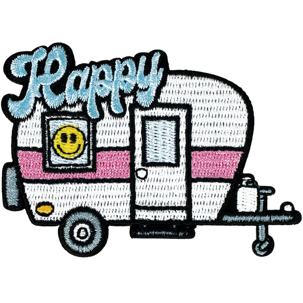 Happy Camper Embroidered Sticker Patch