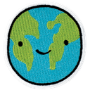 Happy Planet Embroidered Sticker Patch