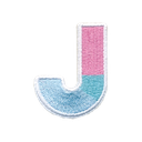 J Initial Color Block Sticker Patch