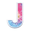 J Initial Tie Dye Sticker Patch