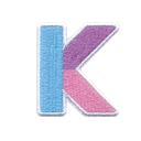 K Initial Color Block Sticker Patch