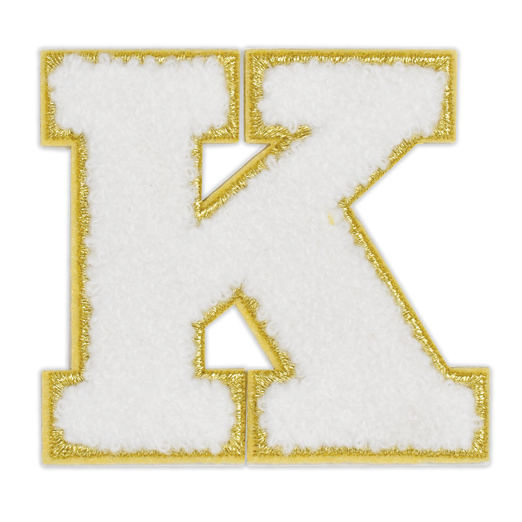 K Initial Varsity Sticker Patch