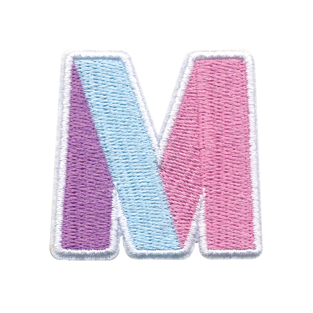 M Initial Color Block Sticker Patch