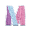 M Initial Color Block Sticker Patch