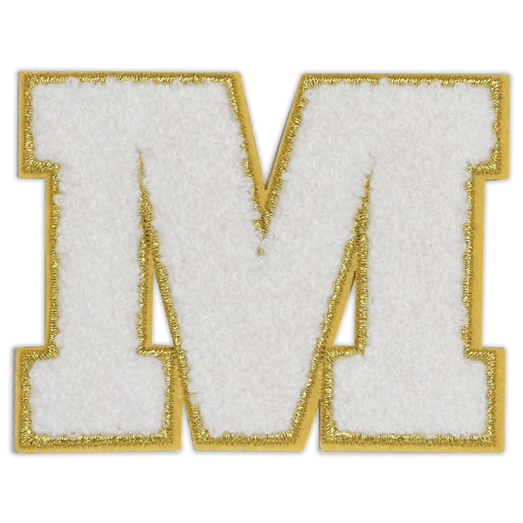 M Initial Varsity Sticker Patch