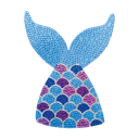 Mermaid Rhinestone Decals Large