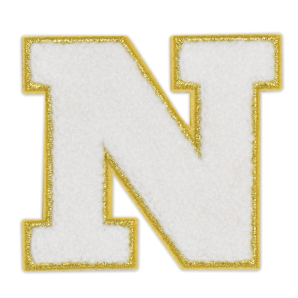 N Initial Varsity Sticker Patch