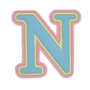 Nu Greek Letter Sticker Patch