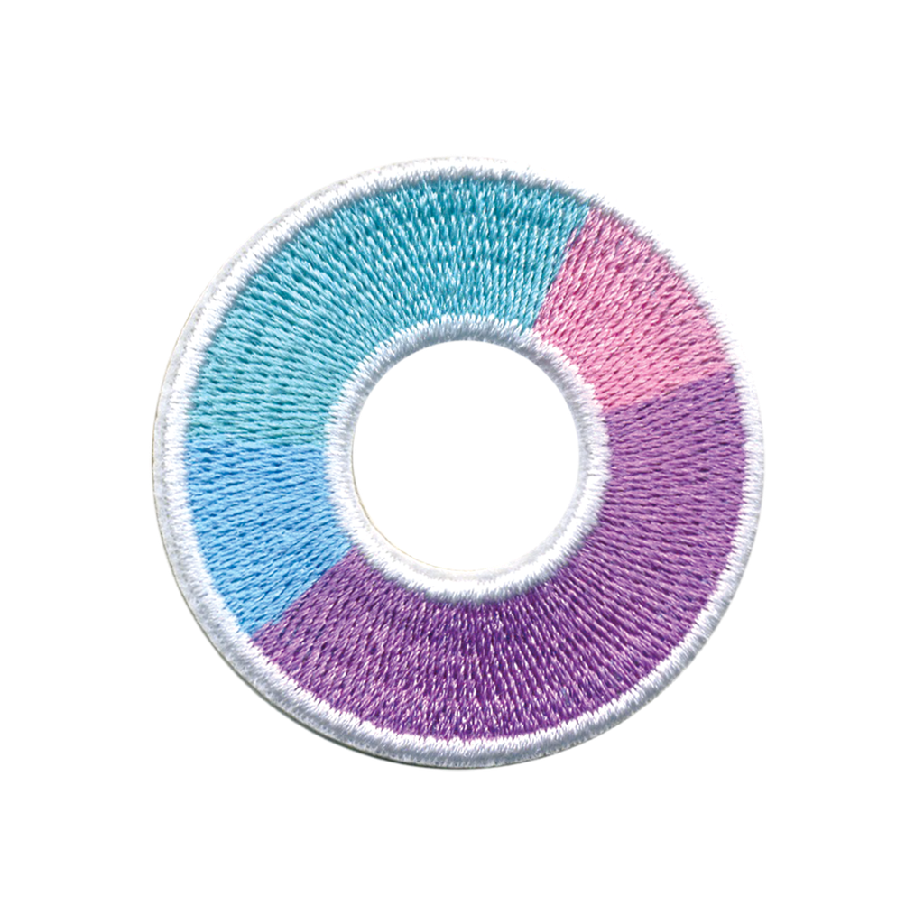O Initial Color Block Sticker Patch