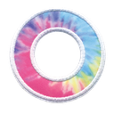 O Initial Tie Dye Sticker Patch