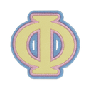 Phi Greek Letter Sticker Patch