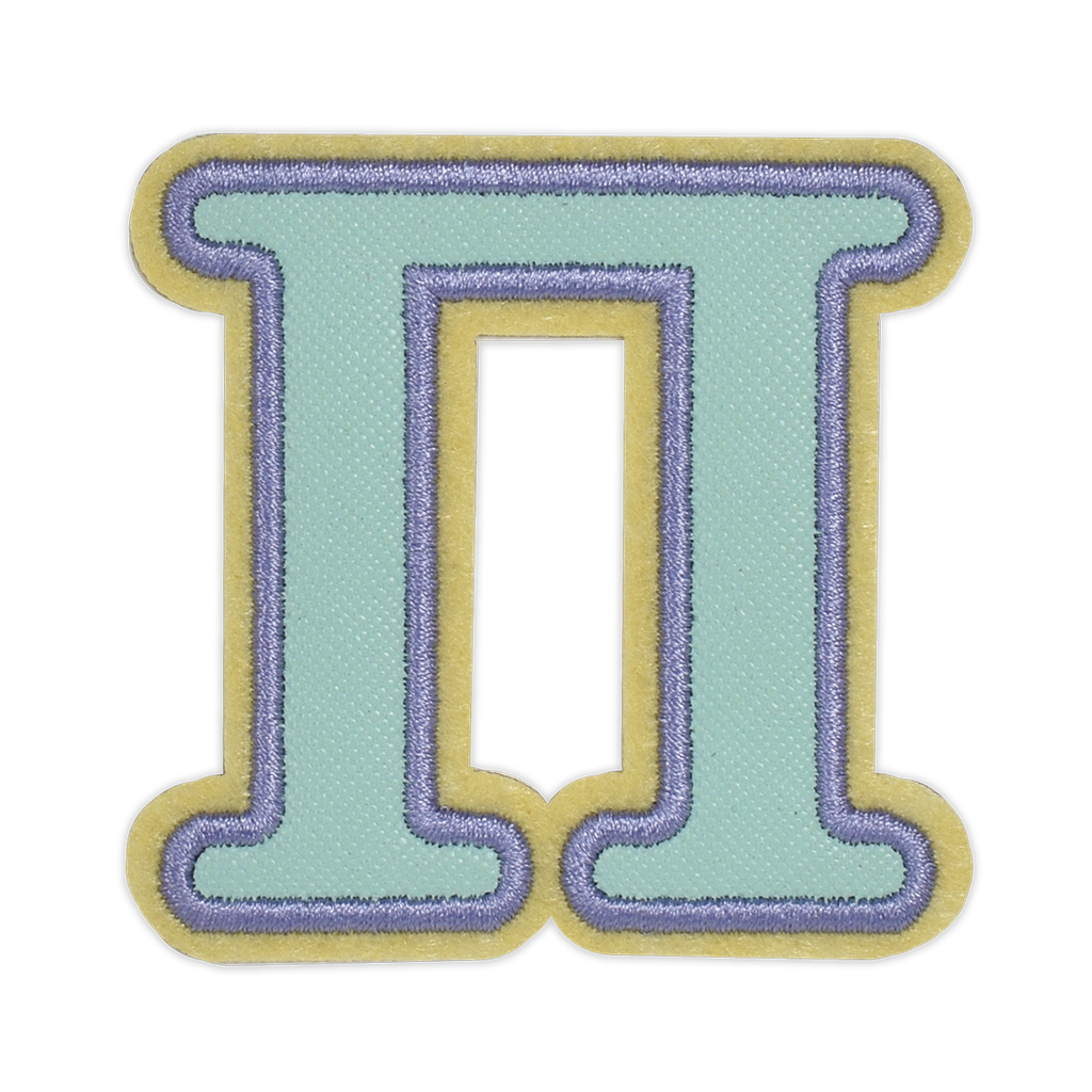 Pi Greek Letter Sticker Patch