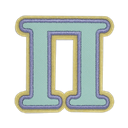 Pi Greek Letter Sticker Patch