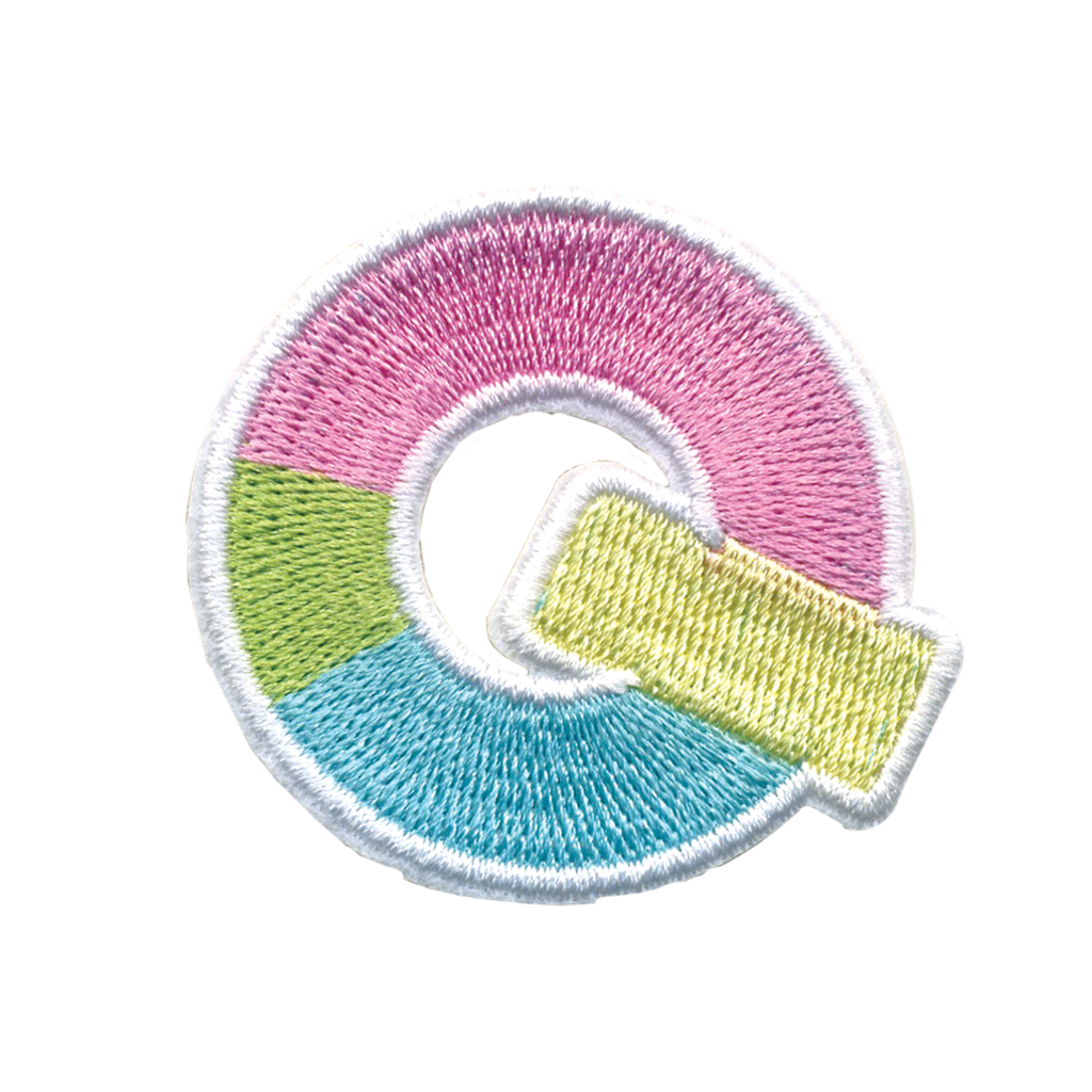 Q Initial Color Block Sticker Patch