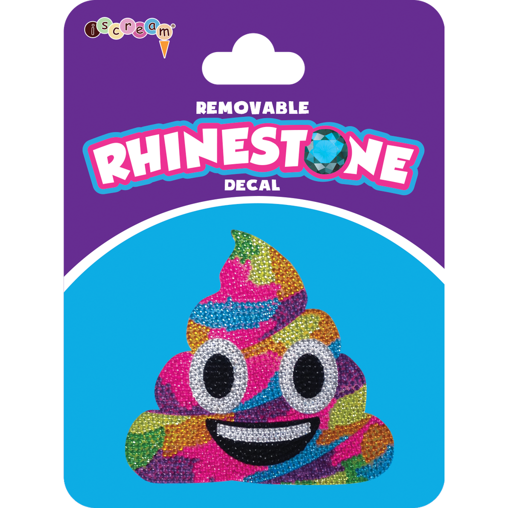 Rainbow Poop Rhinestone Decals Small