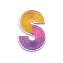 S Initial Color Block Sticker Patch