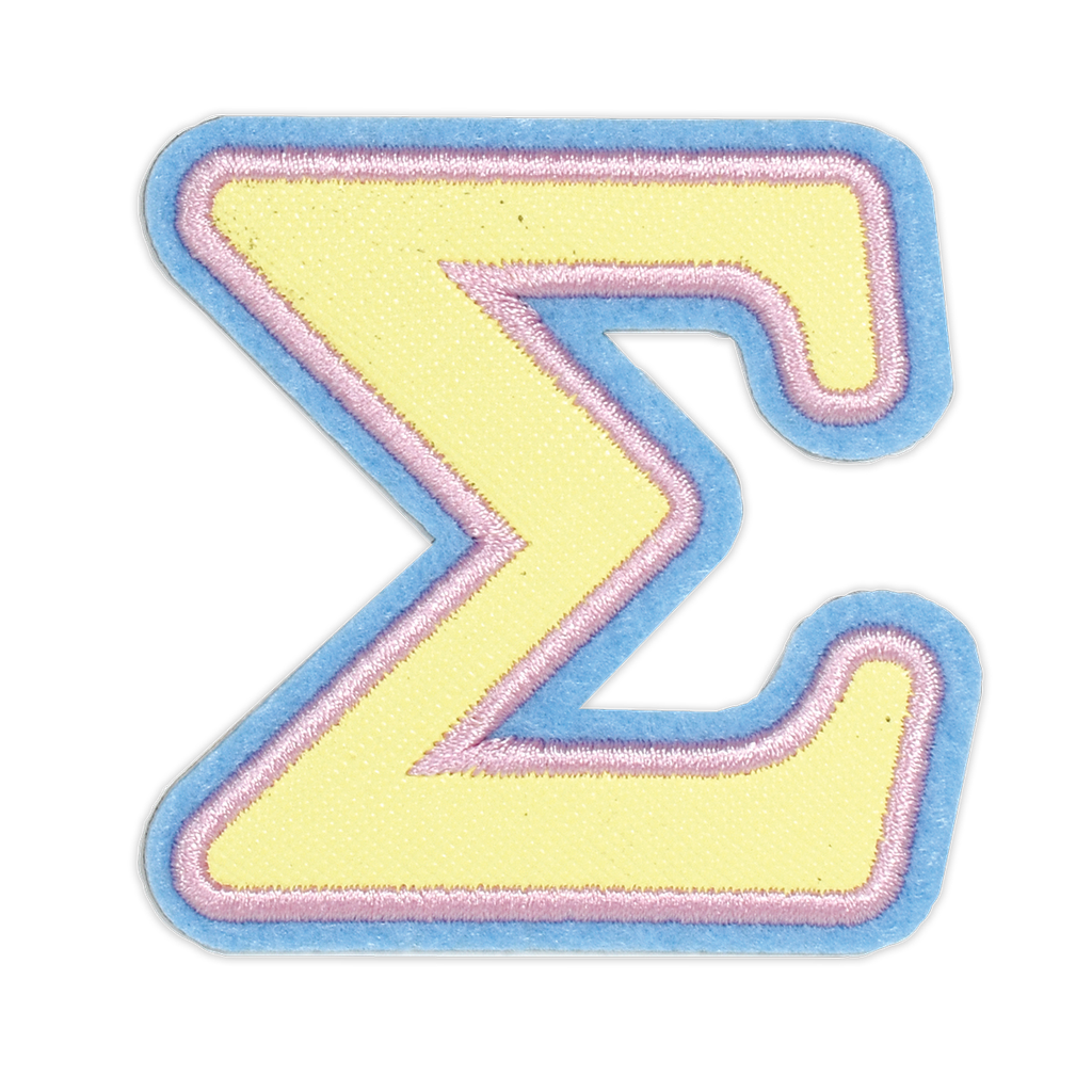 Sigma Greek Letter Sticker Patch