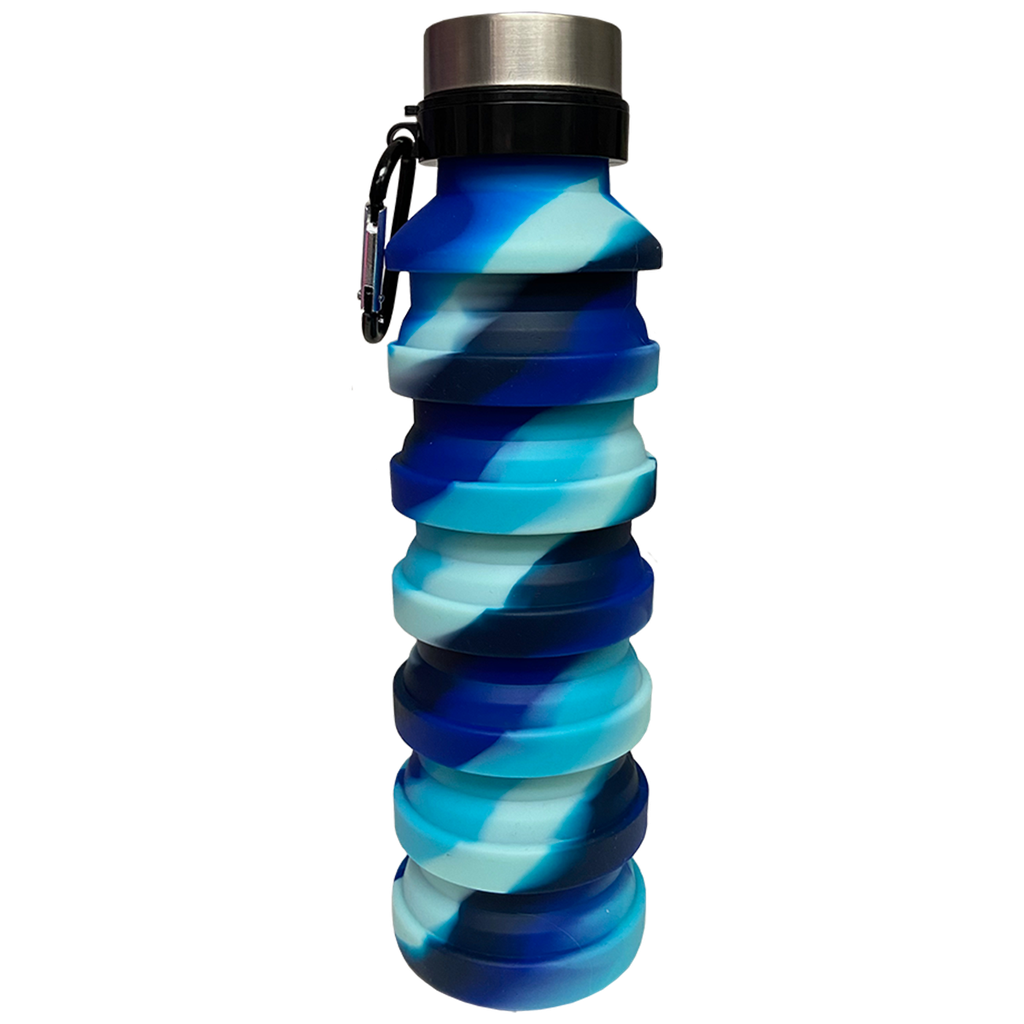 Ocean Waves Collapsible Water Bottle