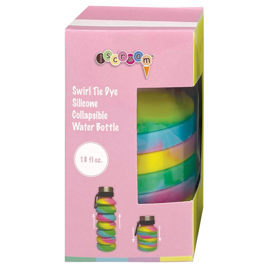 Swirl Tie Dye Collapsible Water Bottle