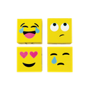 Emoji Cube 3D Mini Eraser Set