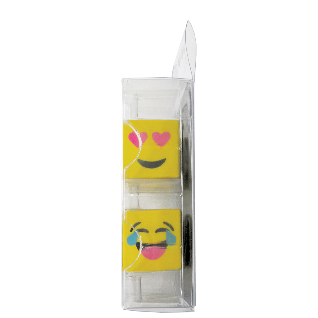 Emoji Cube 3D Mini Eraser Set