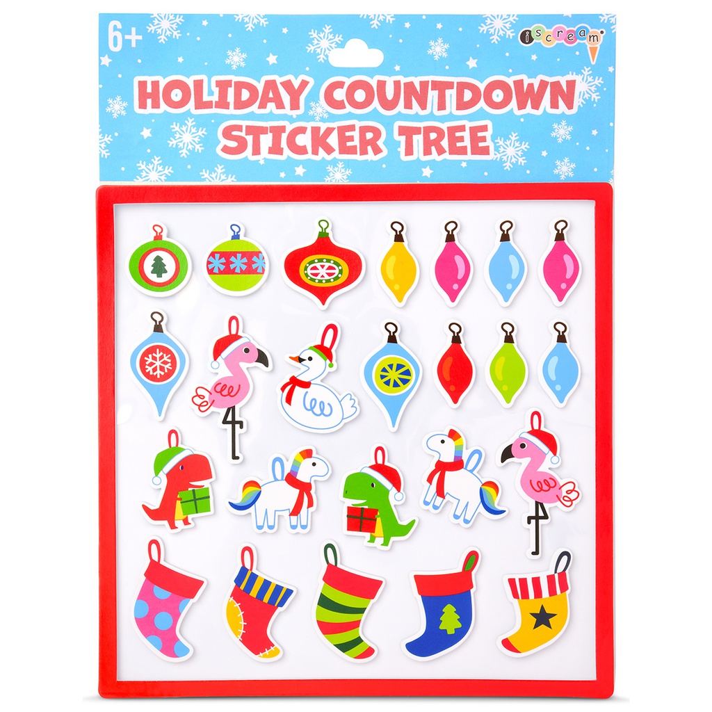 Holiday Countdown Sticker Tree Holiday Countdown Sticker Tree