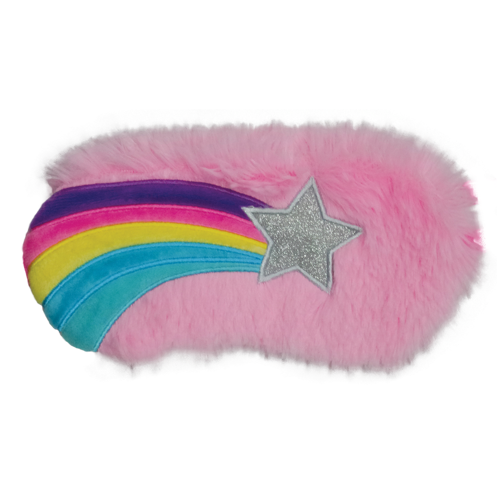 Rainbow Star Furry Eye Mask