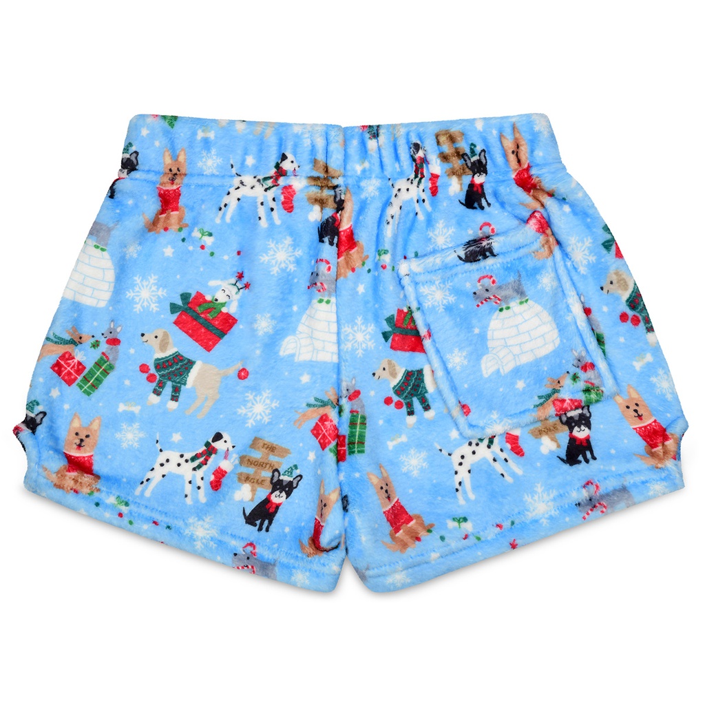 Holiday Hounds Plush Shorts