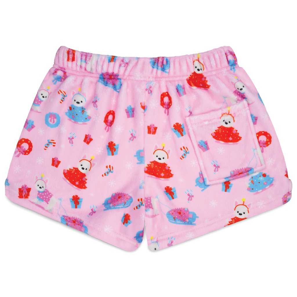 Merry Woof-Mas Plush Shorts