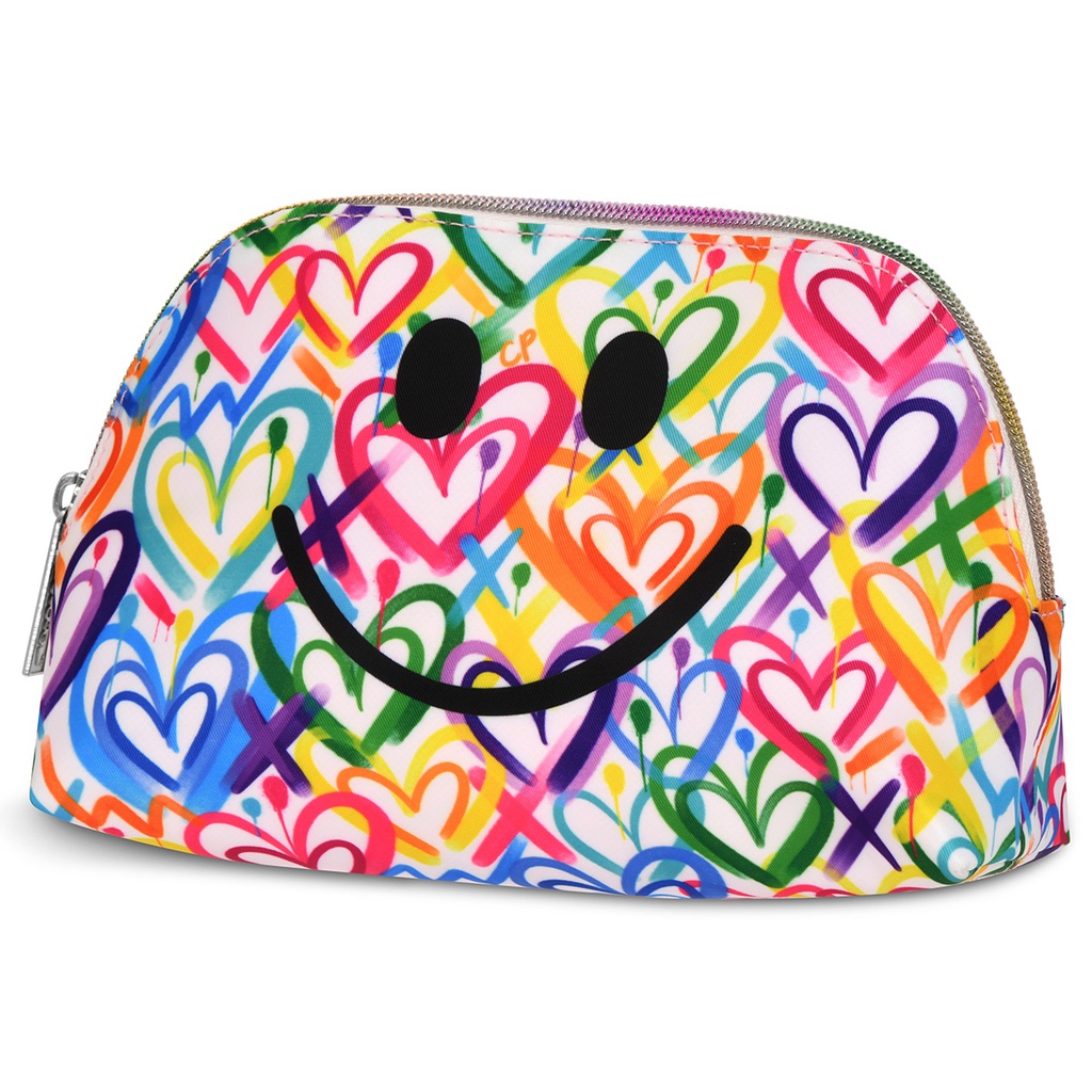 Corey Paige Hearts Oval Cosmetic Bag