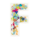 F Initial Confetti Sticker Patch