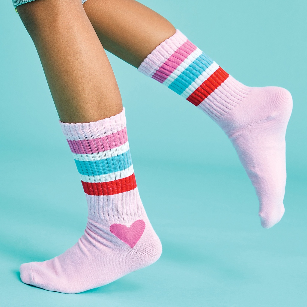 Pink Striped Socks