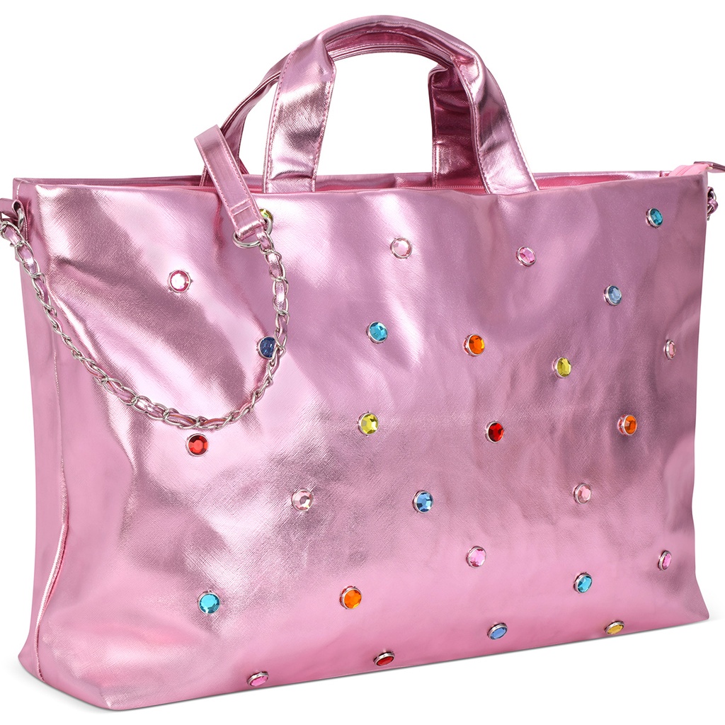 Pink Candy Gem Overnight Bag