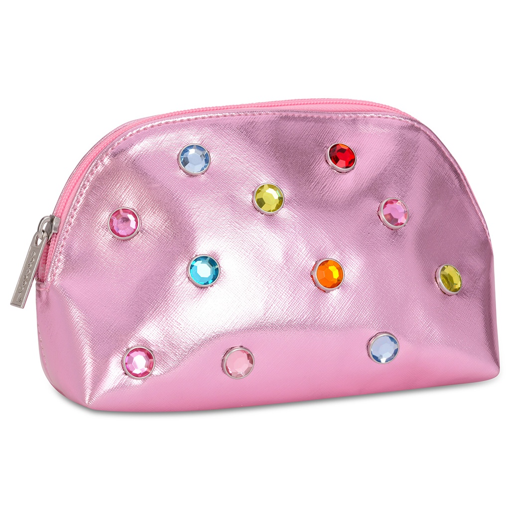 Pink Candy Gem Oval Cosmetic Bag